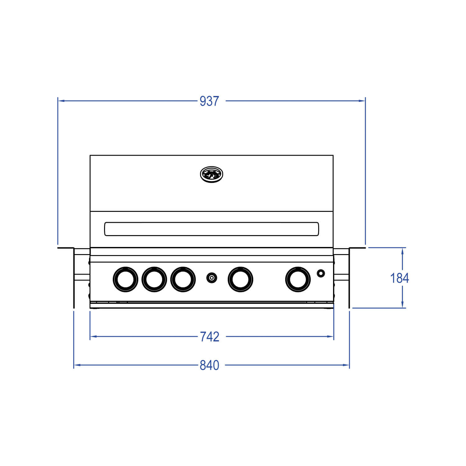 ALL’GRILL Chef L Built-In Schwarz