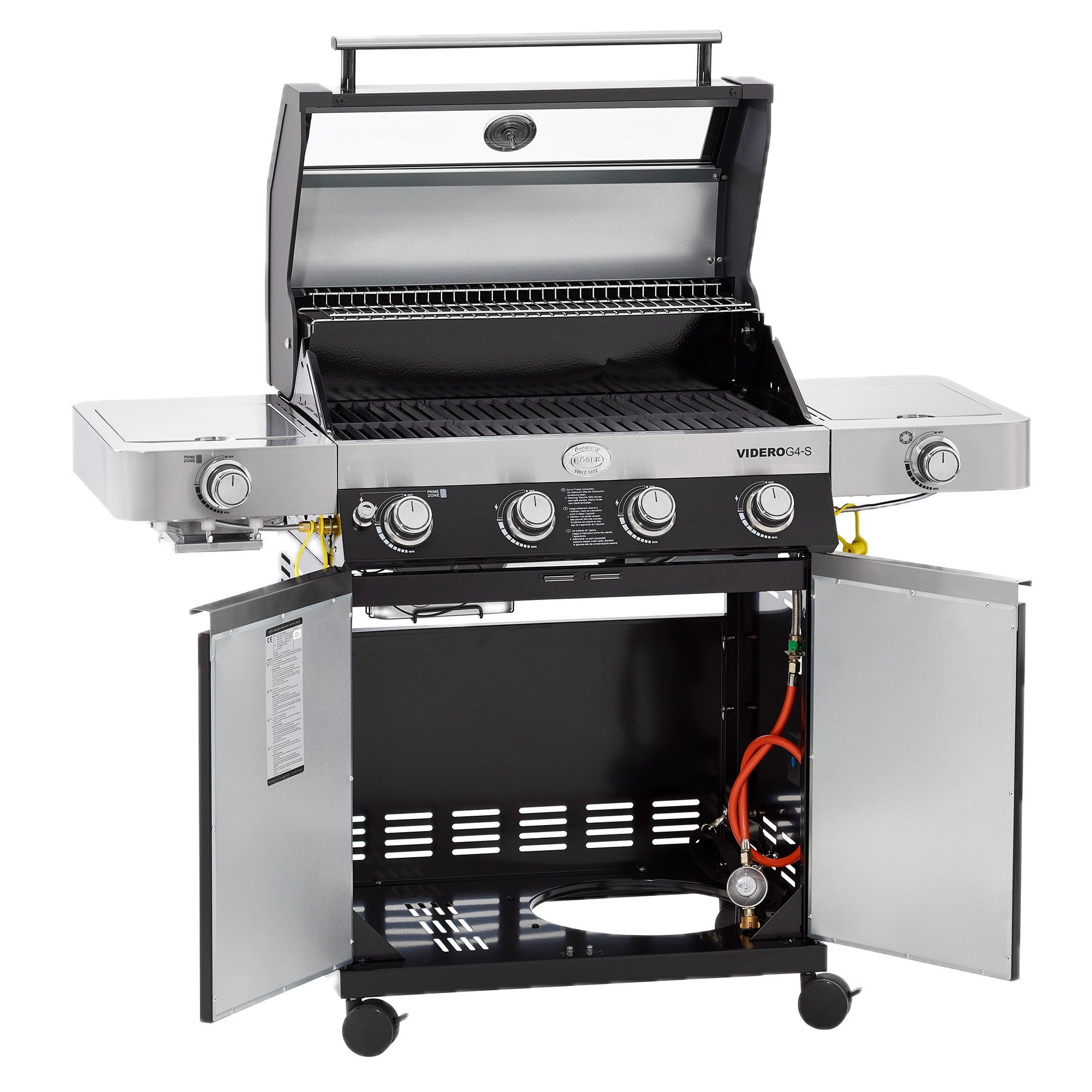 Produktbild 3 Rösle Videro G4-S Vario+ 50mbar Schwarz - offener Deckel und offene Türen