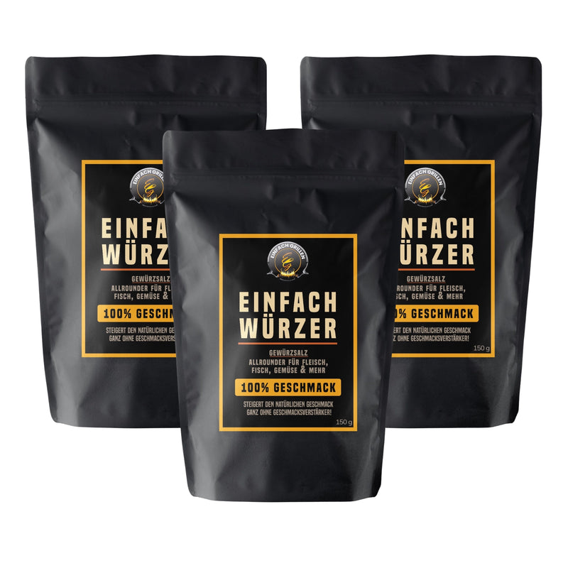 3er Set | Einfach Grillen - Einfach Würzer Gewürzsalz
