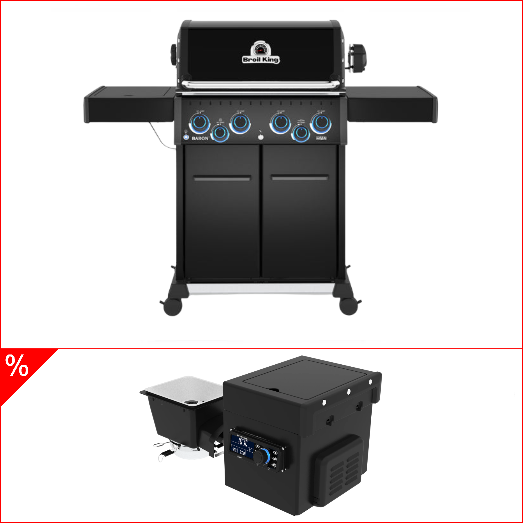 Broil King Baron 490 X Shadow inkl. Drehspieß inkl. Pelletmodul 400
