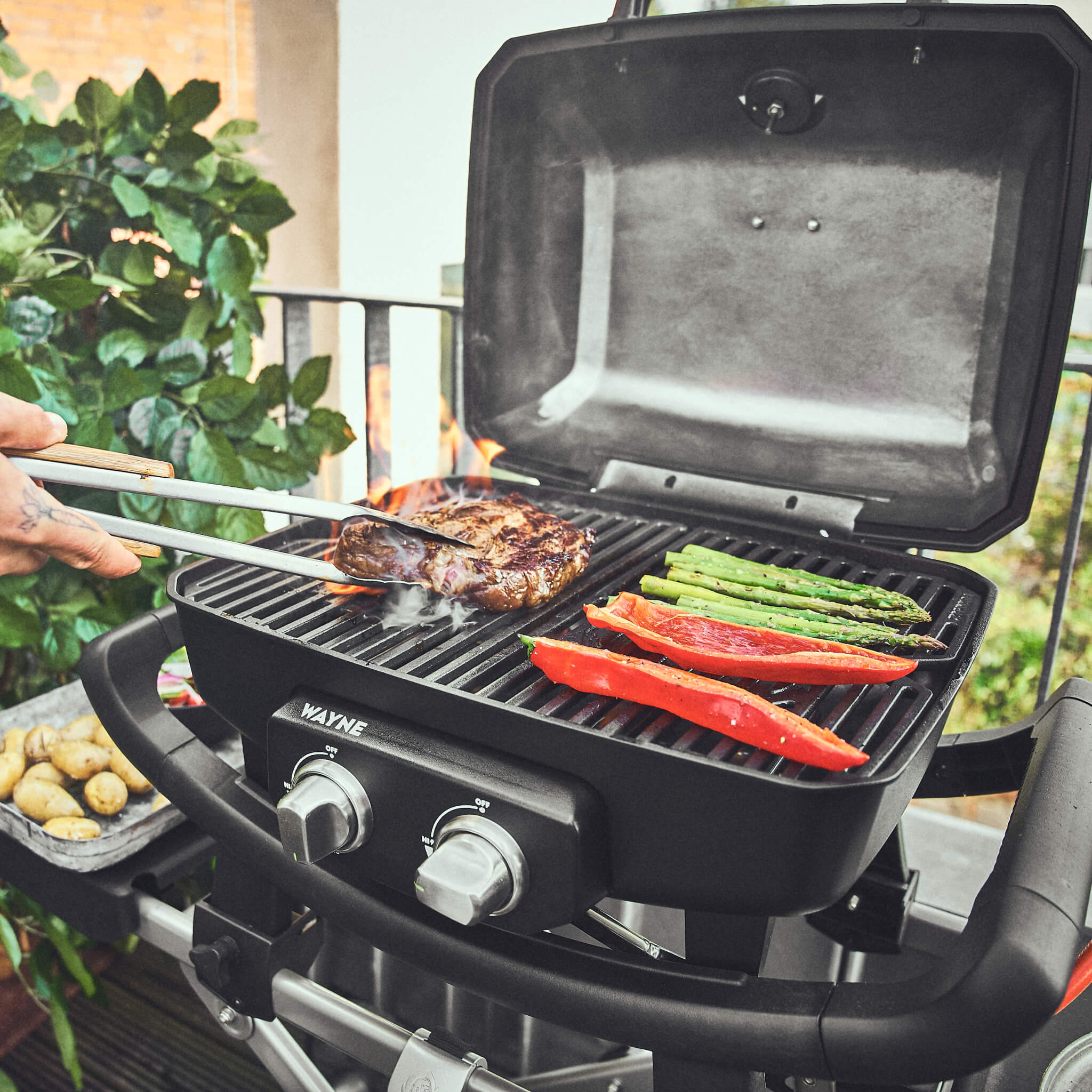 Burnhard WAYNE Balkongrill 2-Brenner Camper Edition