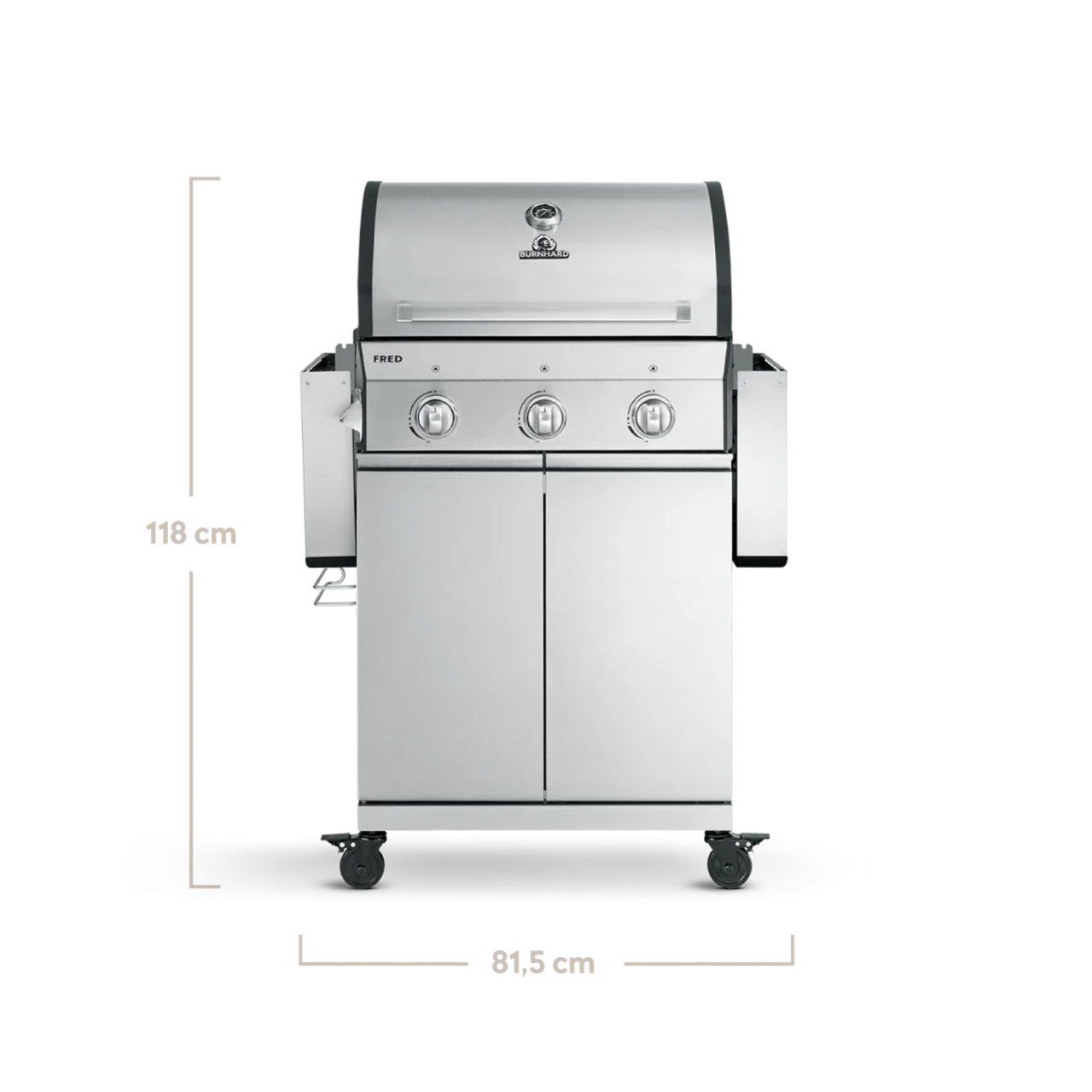 Burnhard FRED Basic Gasgrill 3-Brenner mit Edelstahlrost