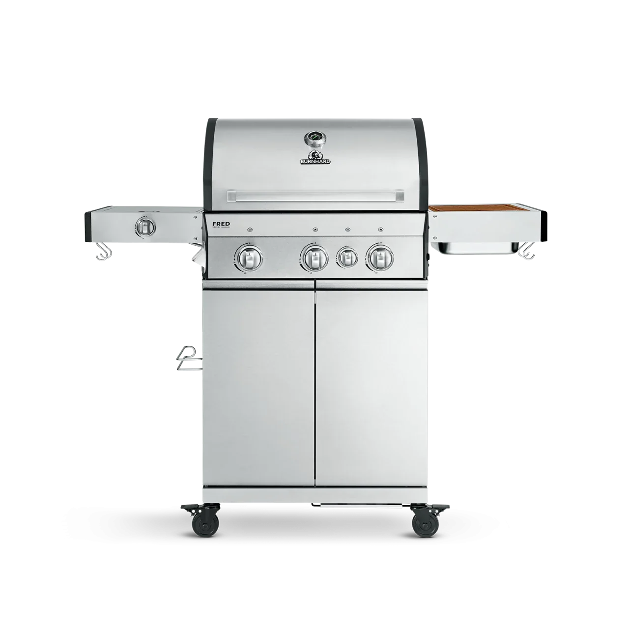 Burnhard FRED Deluxe Gasgrill 3-Brenner Edelstahl mit Gusseisenrost (Series 3)