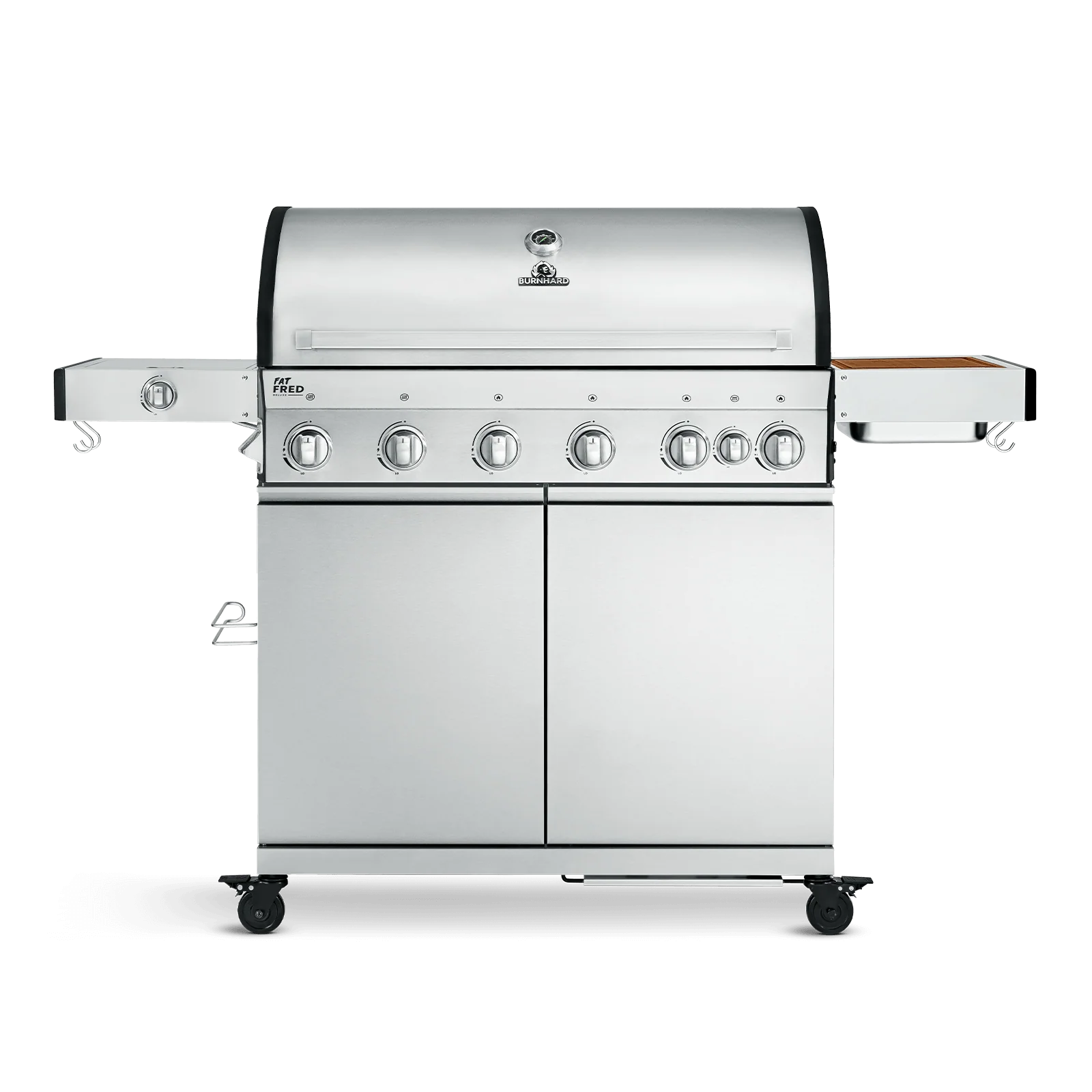 Burnhard Fat FRED Deluxe Gasgrill 6-Brenner Edelstahl mit Gusseisenrost (Series 3)