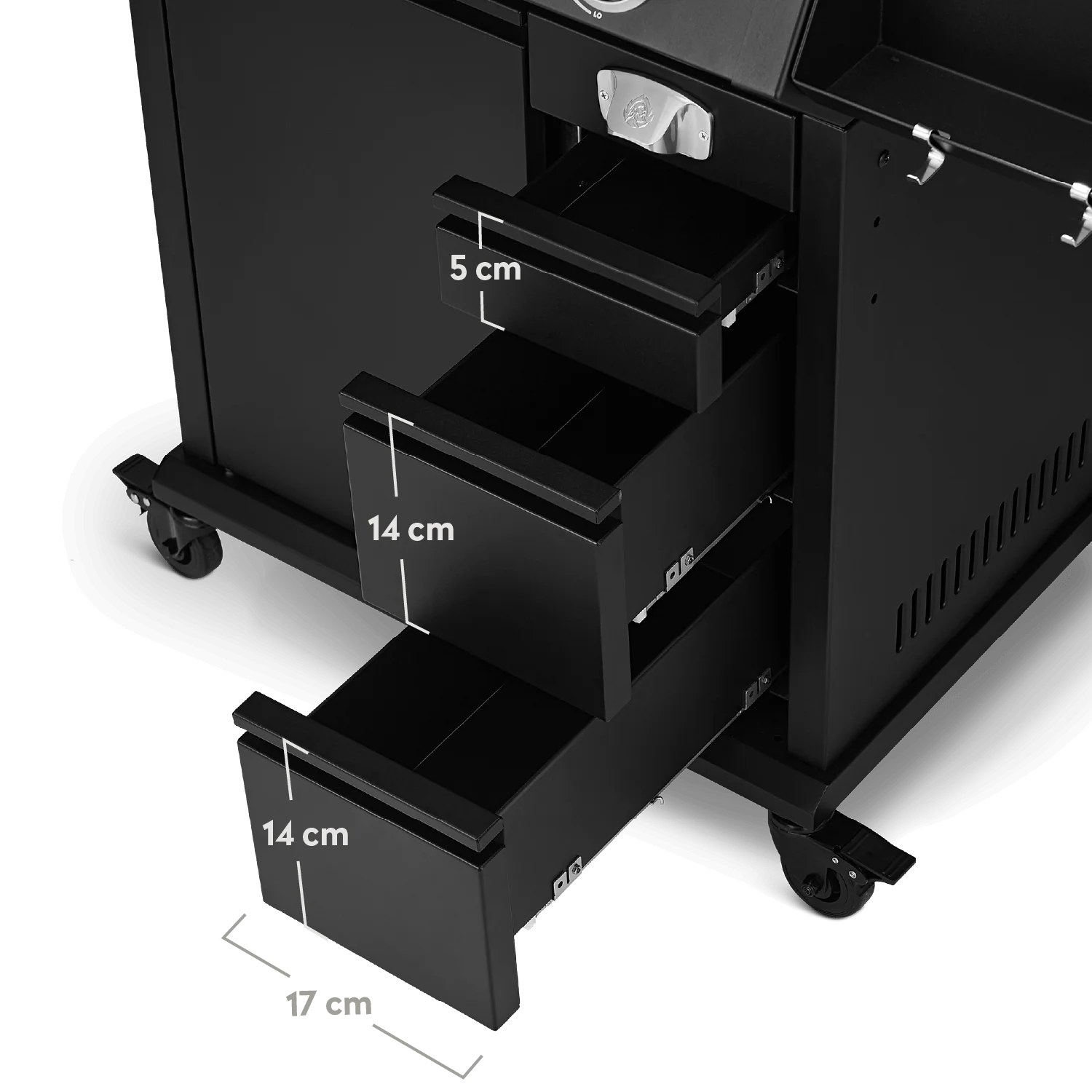 Burnhard EARL Premium-Gasgrill 3-Brenner Black Edition mit Edelstahlrost