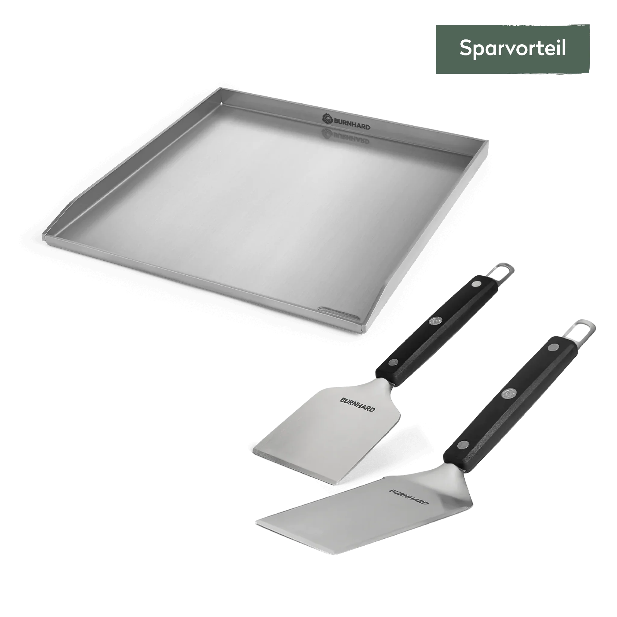 Burnhard Plancha Set mit 2tlg. Grillspachtel und Grillschaber Earl