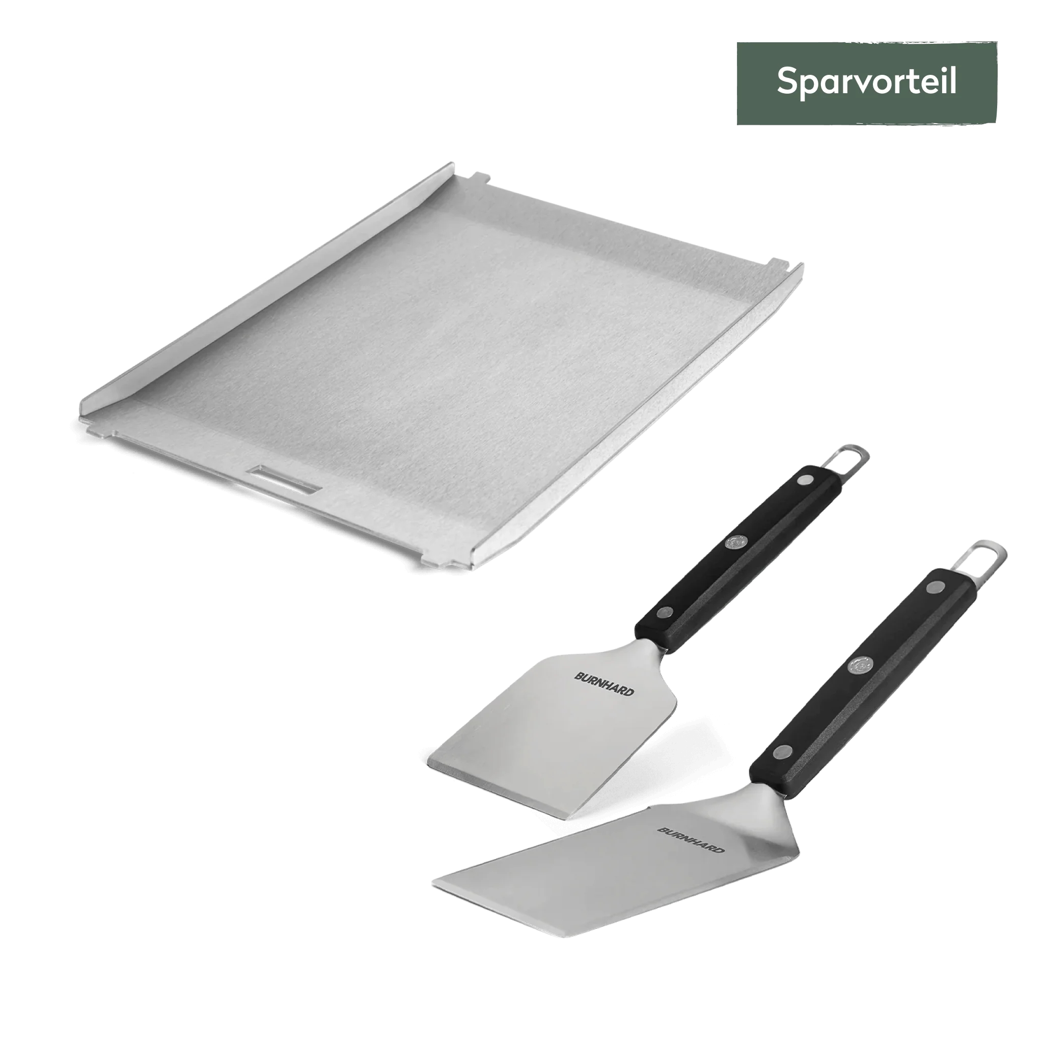 Burnhard Plancha Set mit 2tlg. Grillspachtel und Grillschaber Jones