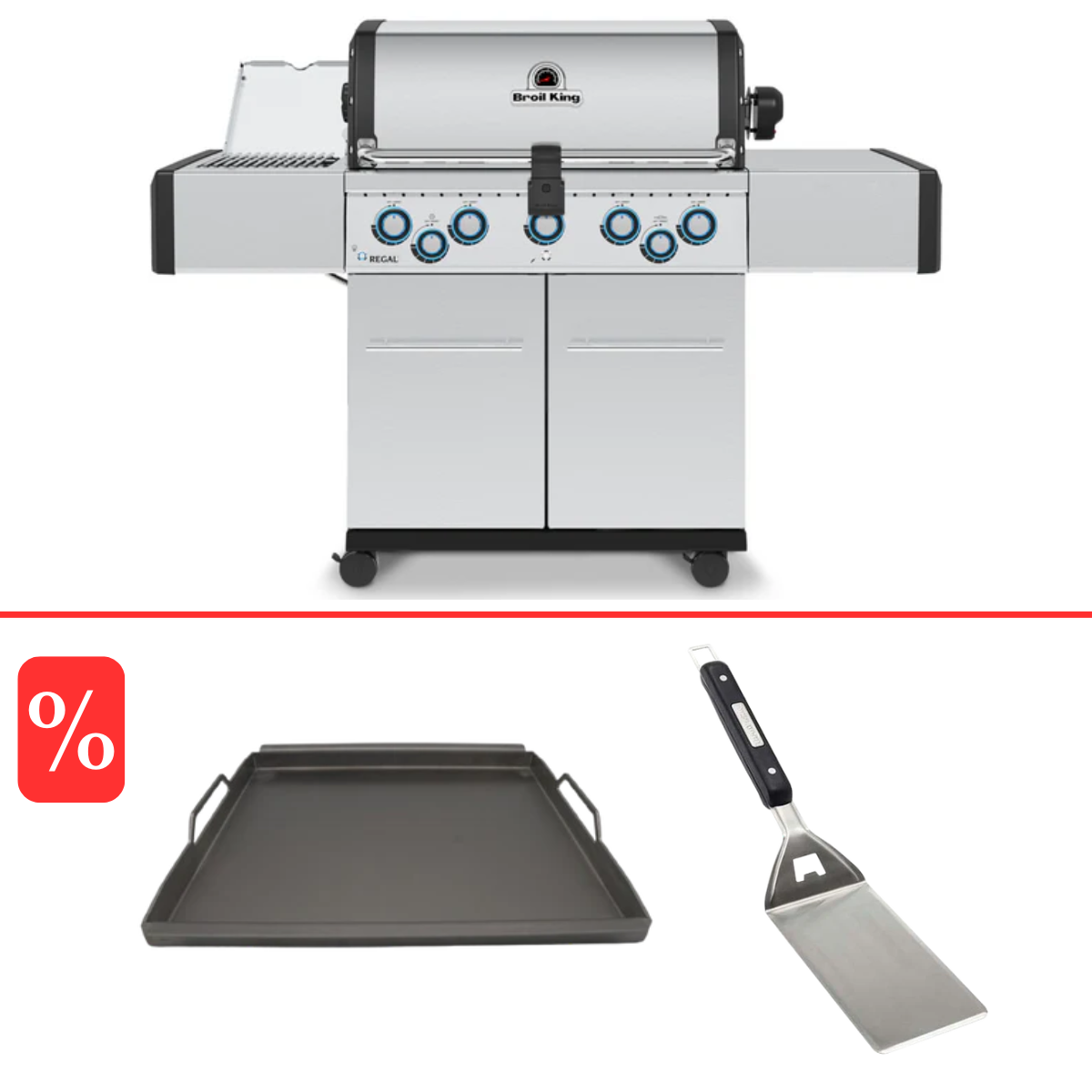 Broil King Regal S 590 IR inkl. Drehspieß, Fullsize Einsatzpfanne & Wender
