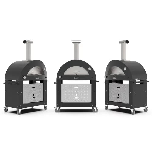 Alfa Forni Moderno, Unterbau 3 Pizze, Schwarz