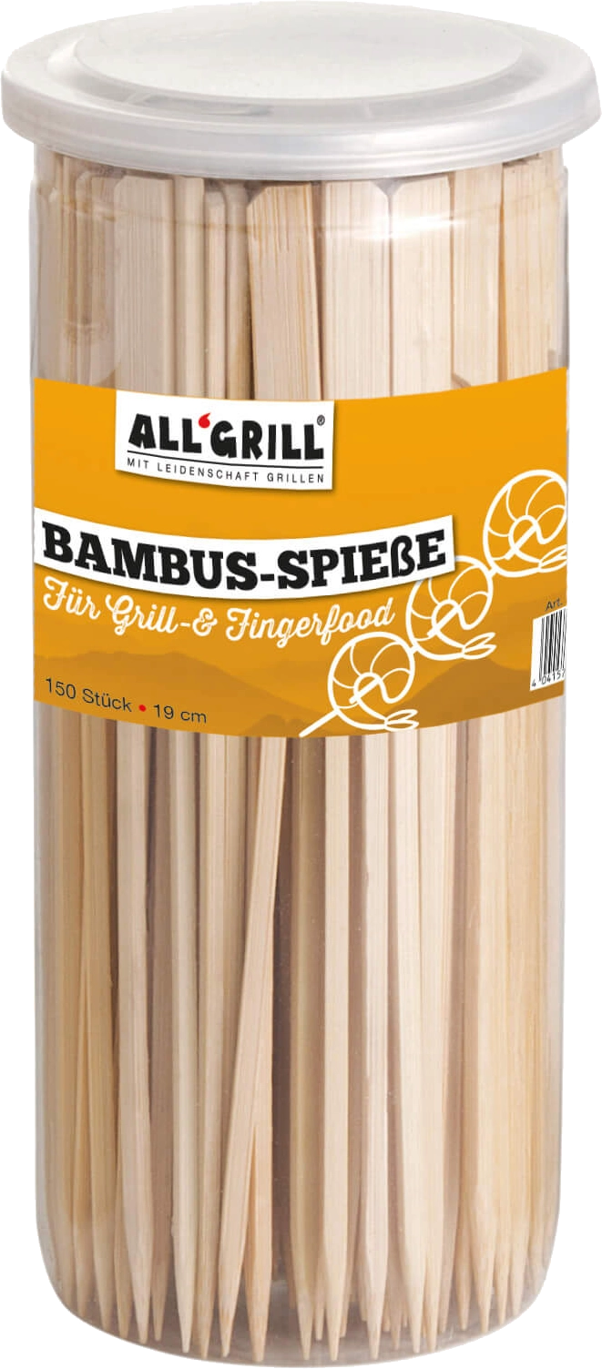 bambus briketts ALL'GRILL Bambus Spieße, 150Stk. 19cm Kaufen bei Grillgoods.de