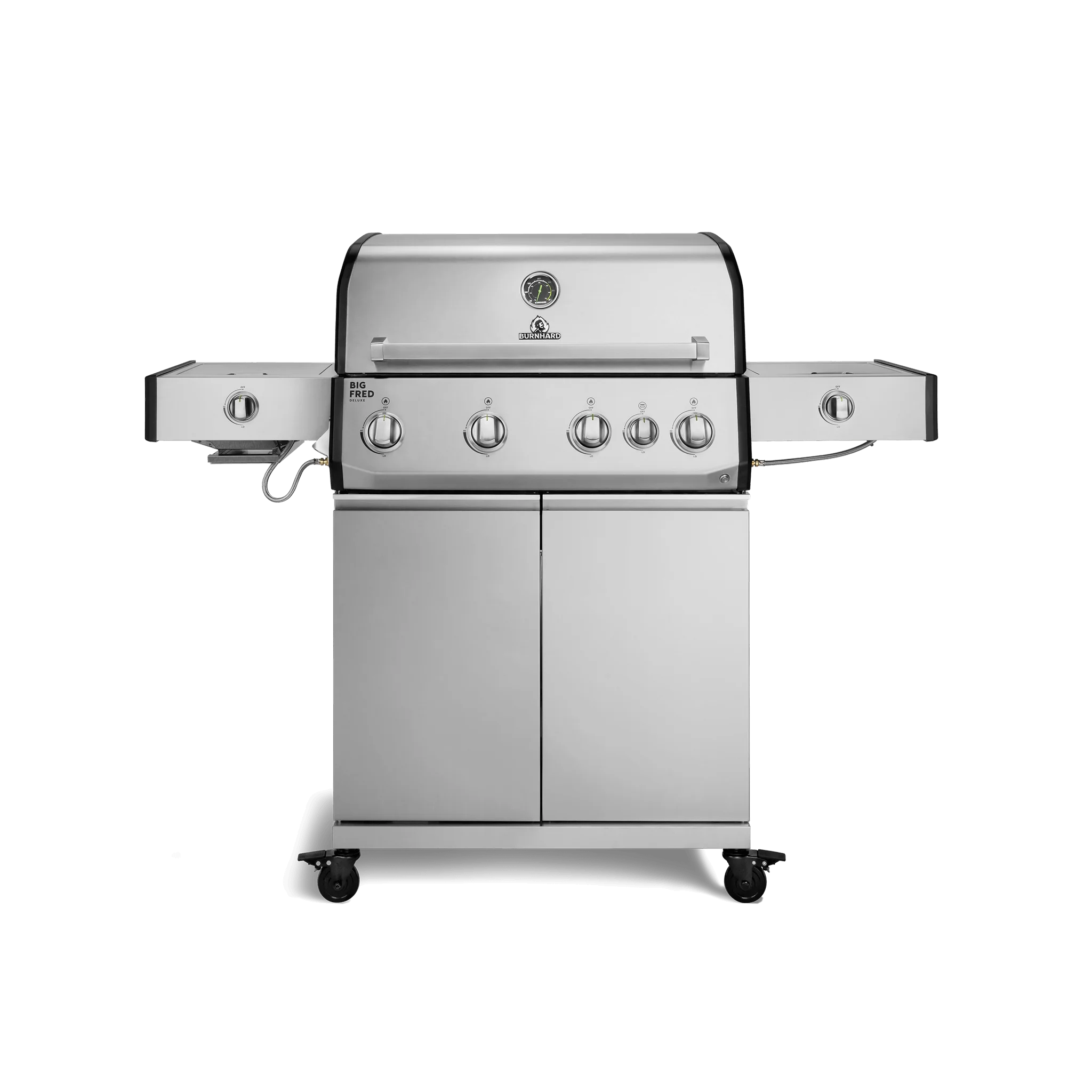 Burnhard Big FRED Deluxe+ Gasgrill Edelstahl 4-Brenner mit Edelstahlrost Series 4