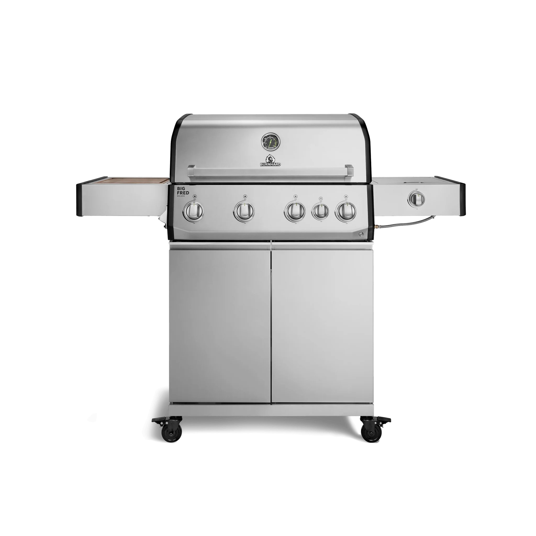Burnhard Big FRED Deluxe Gasgrill Edelstahl 4-Brenner mit Gusseisenrost Series 4