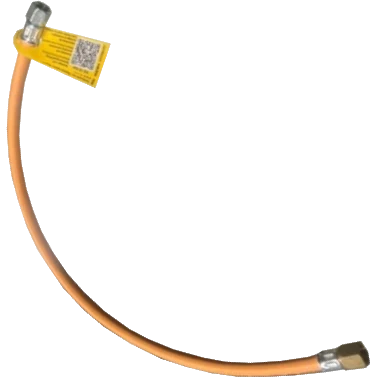 TGO Gaschlauch 6,3x3,5mm; G 1/4"LH-ÜM x ÜM 5/8 UNF; 80cm