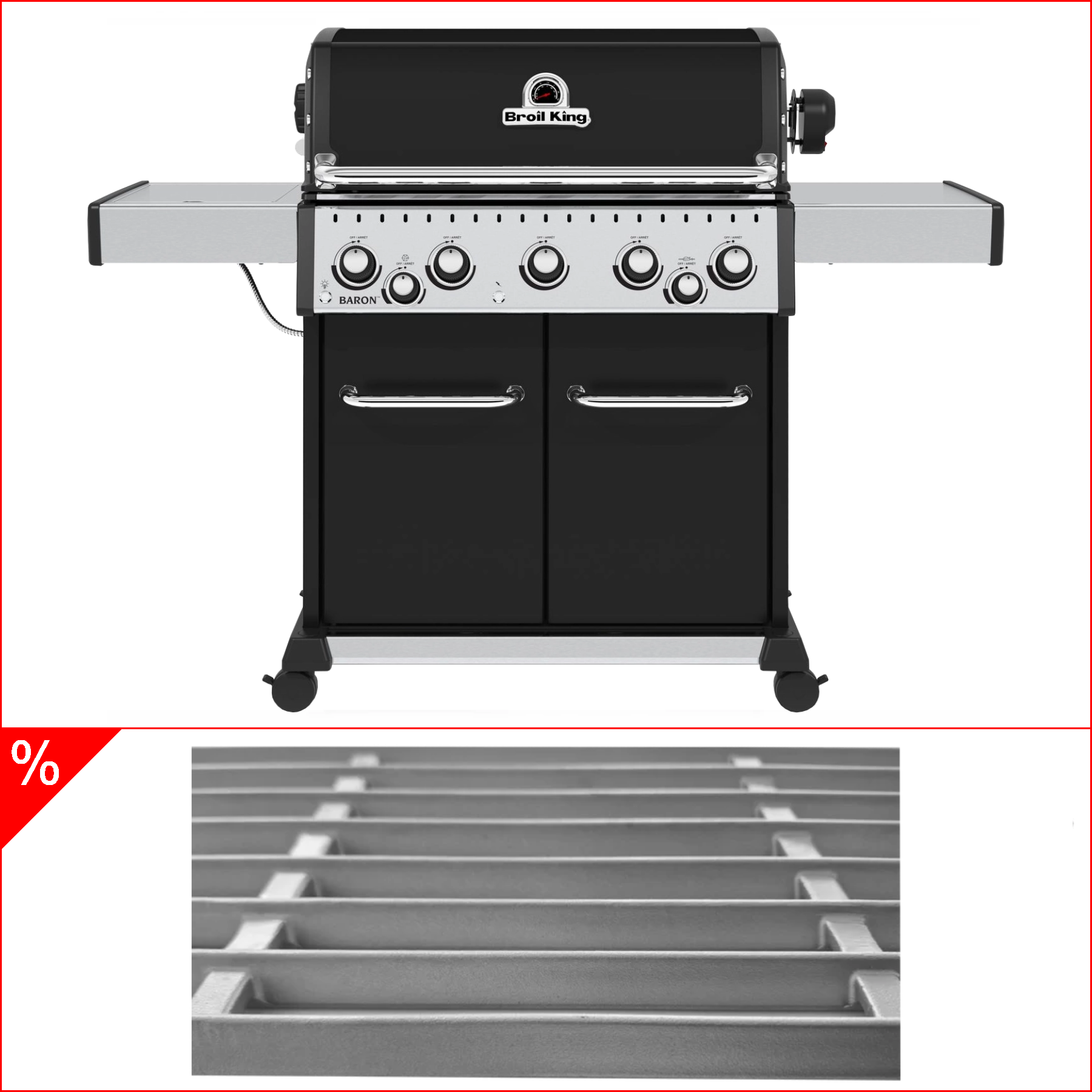 Broil King Baron 590 inkl. Drehspieß & Edelstahlgussrost