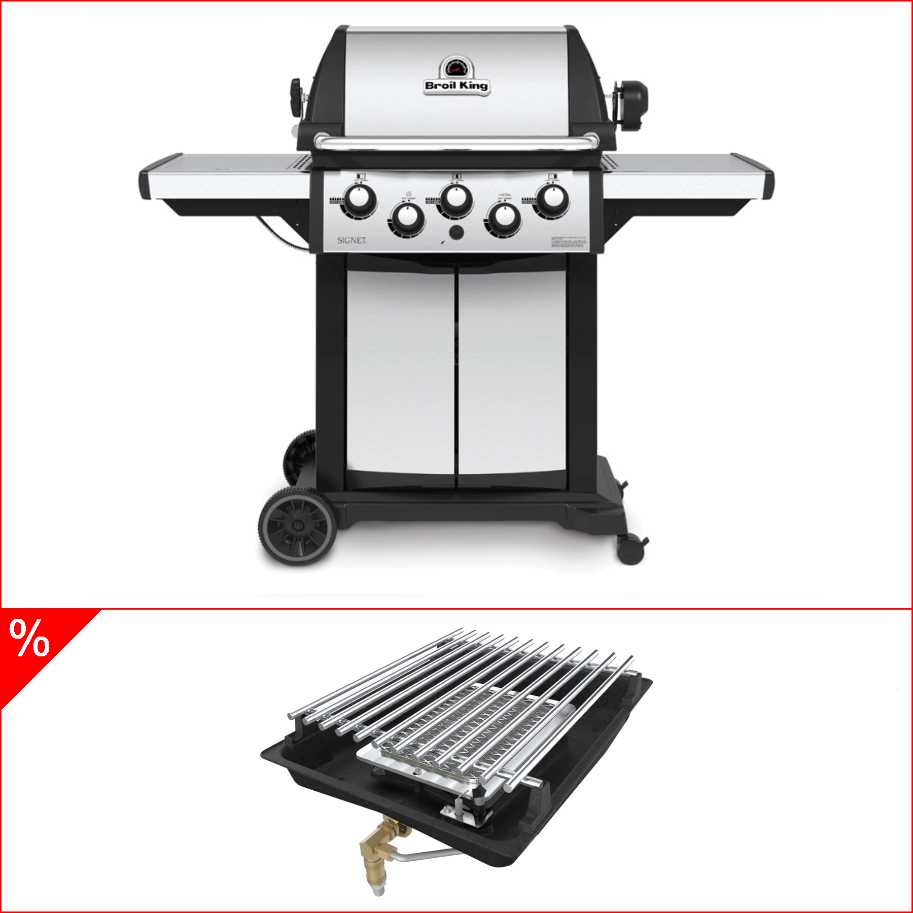 Broil King Signet 390 IR inkl. Drehspieß & Infrarotbrenner Umrüst-Kit