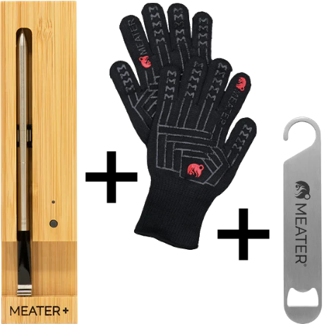 Meater+ Grillthermometer Bluetooth + Handschuhe & Flaschenöffner