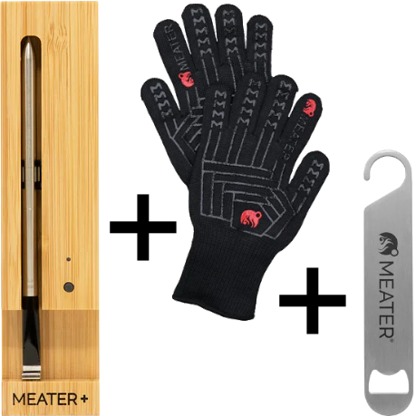Meater+ Grillthermometer Bluetooth + Handschuhe & Flaschenöffner 