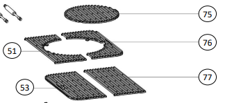 Rösle Blazeflame Grillrost gerade (mit Vario+ Ausschnitt)
