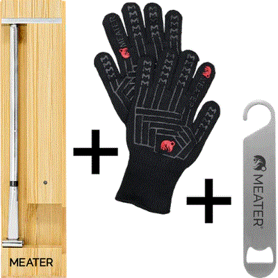 Meater Pro / 2 + Grillthermometer Bluetooth + Handschuhe & Flaschenöffner "Community Deal"