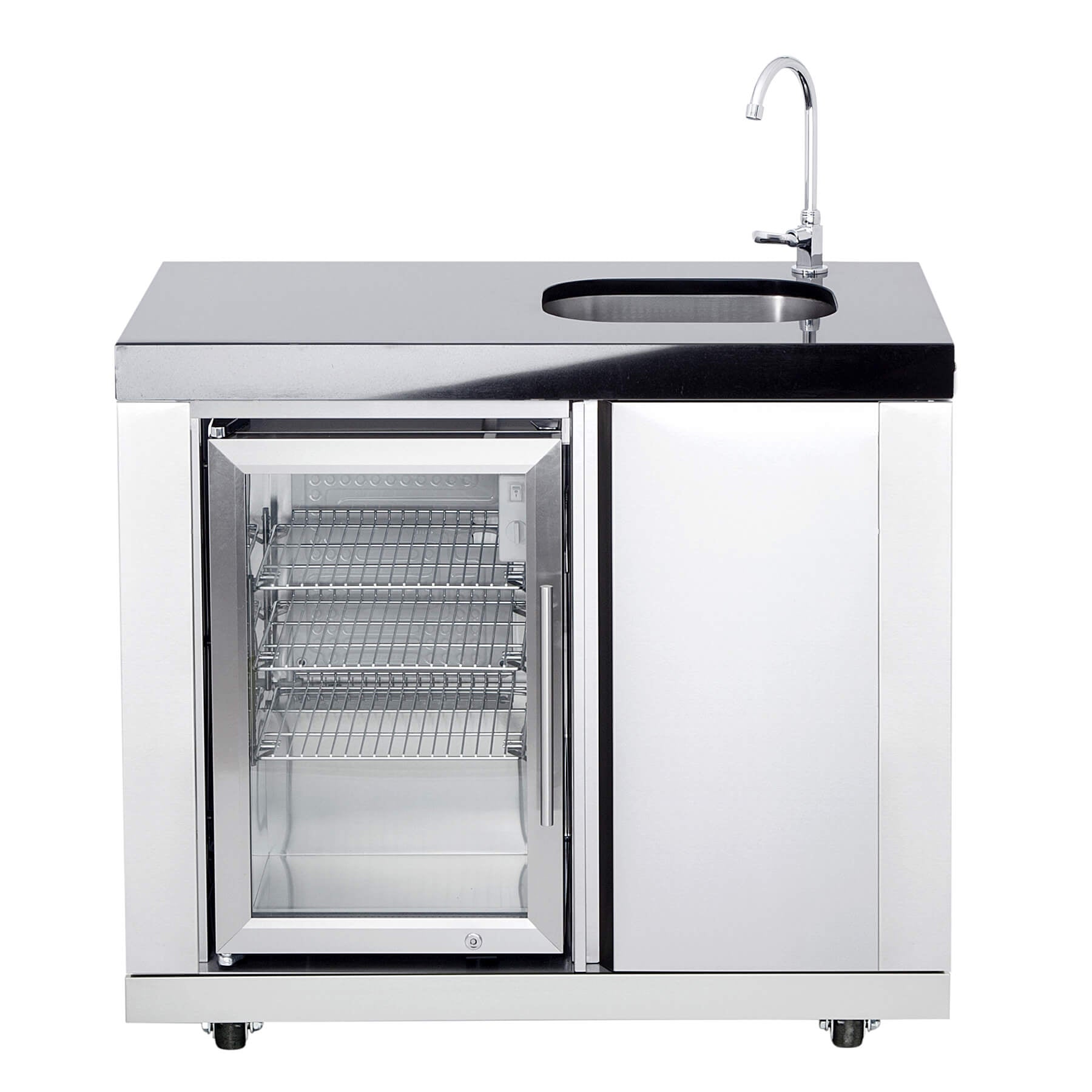 All'Grill Modul 11 - Waschbecken-/Kühlschrankkombi (Becken rechts)