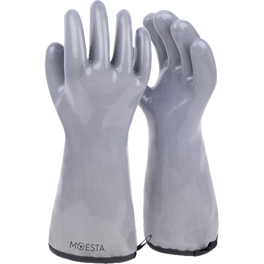 Moesta HeatPro Gloves - Grillhandschuhe aus Silikon - grau in Größe L (9)