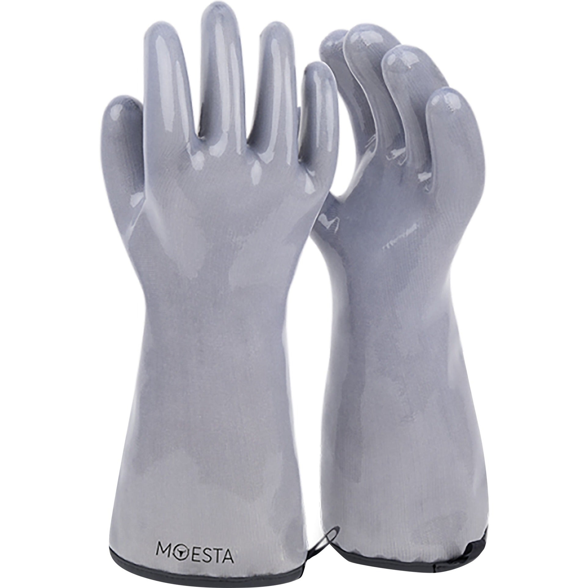 Moesta HeatPro Gloves - Grillhandschuhe aus Silikon - grau in Größe M (9)