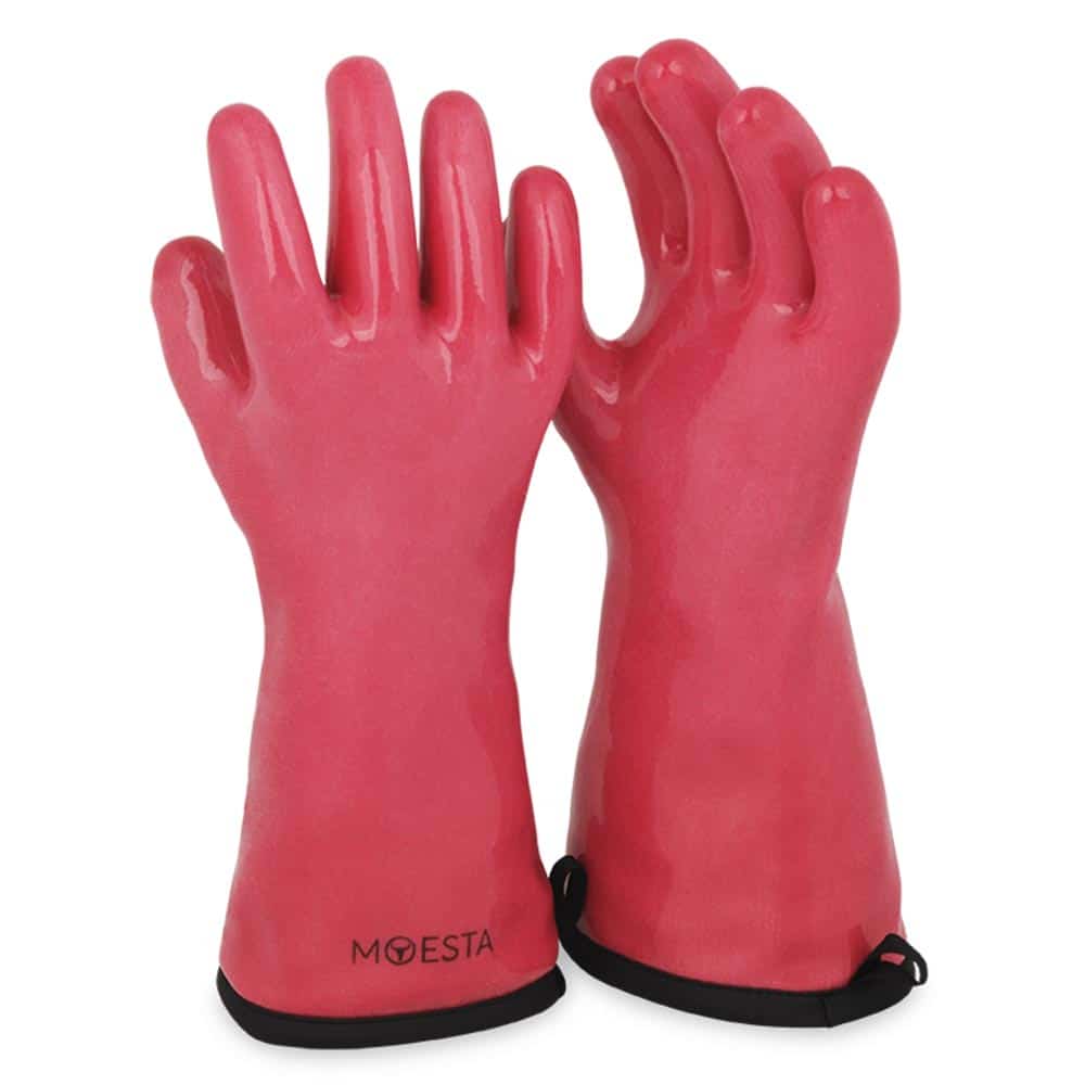 Moesta HeatPro Gloves - Grillhandschuhe aus Silikon - pink  in Größe XL (10)