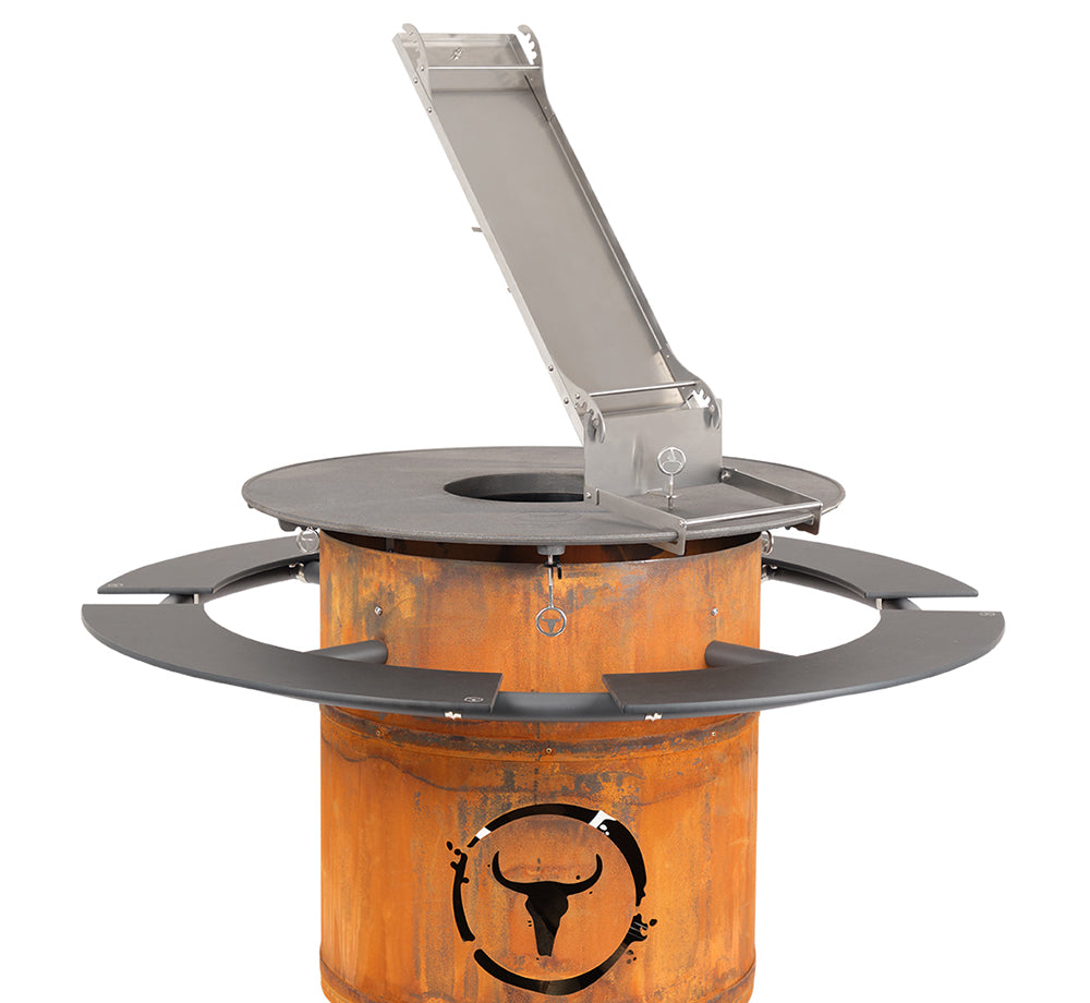 Anwendungsbild 2 Moesta JÖRN - ADAPTER FÜR FLAMMLACHSBRETT ZUR BEFESTIGUNG AN BBQ DISK