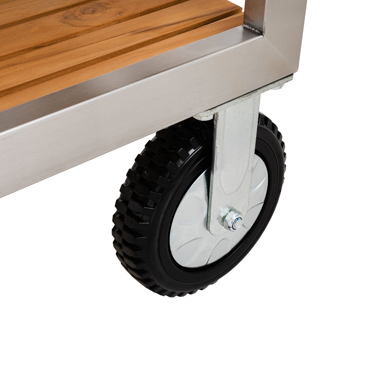 Monolith Buggy aus Edelstahl & Teak, LeChef