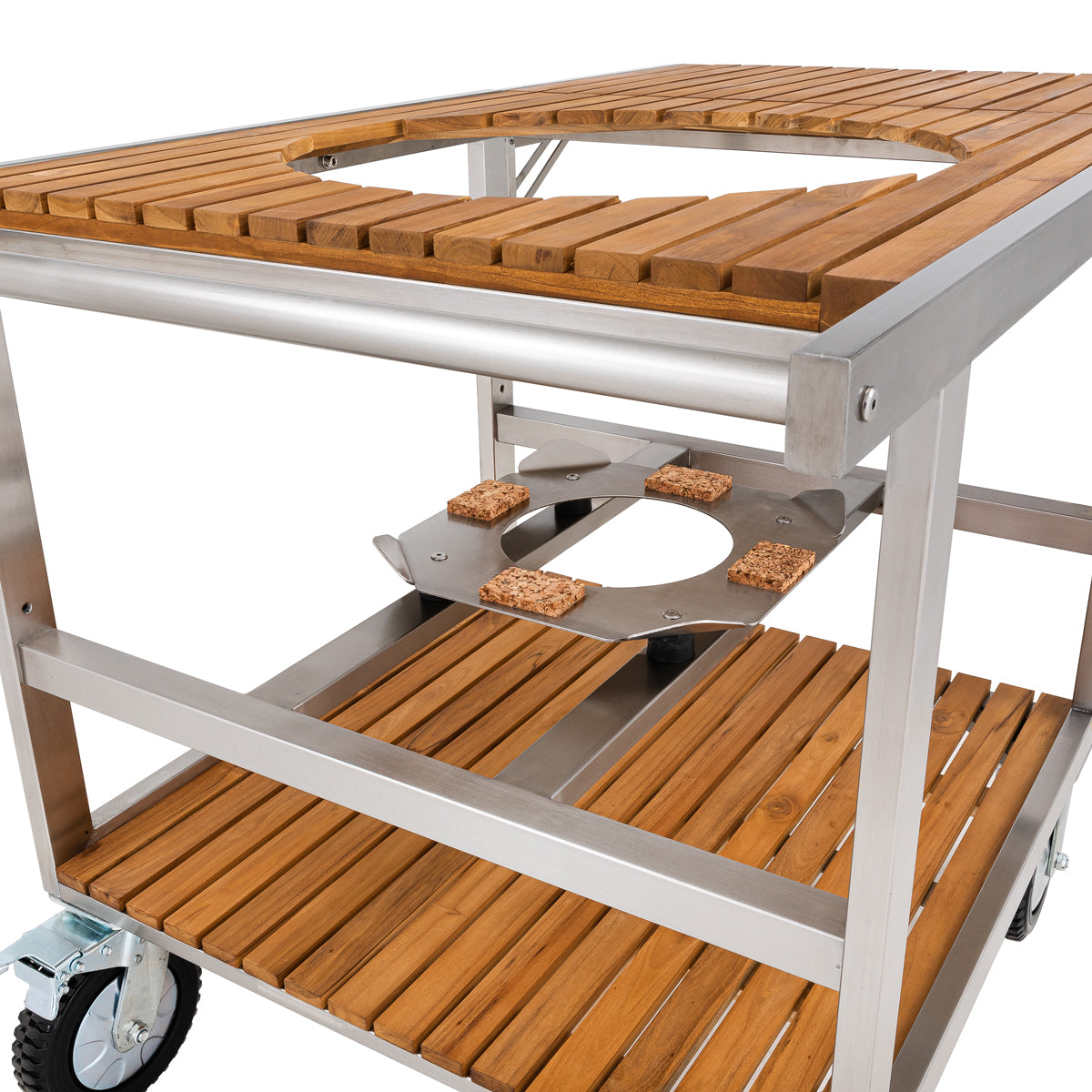 Monolith Buggy aus Edelstahl & Teak, LeChef