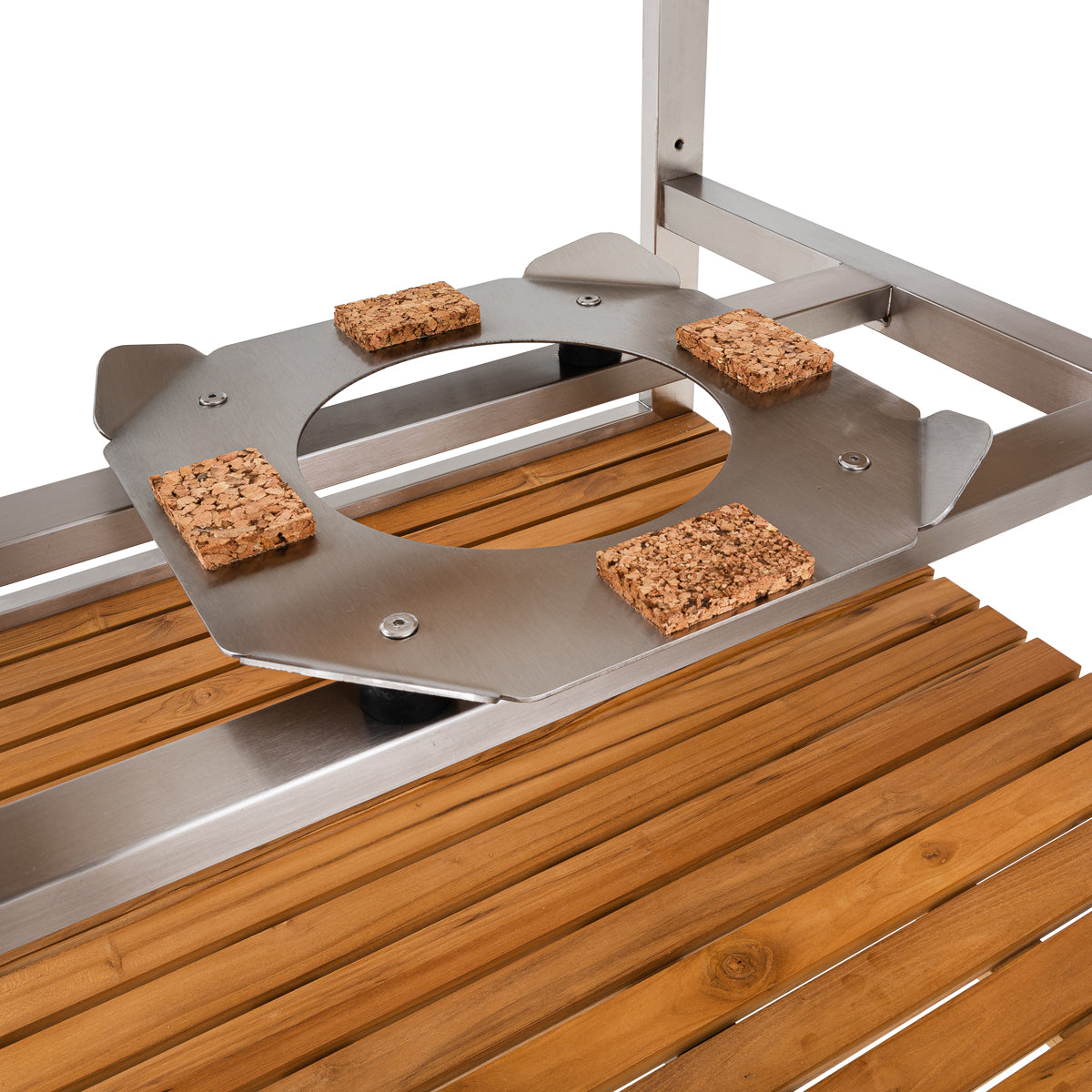 Monolith Buggy aus Edelstahl & Teak, LeChef