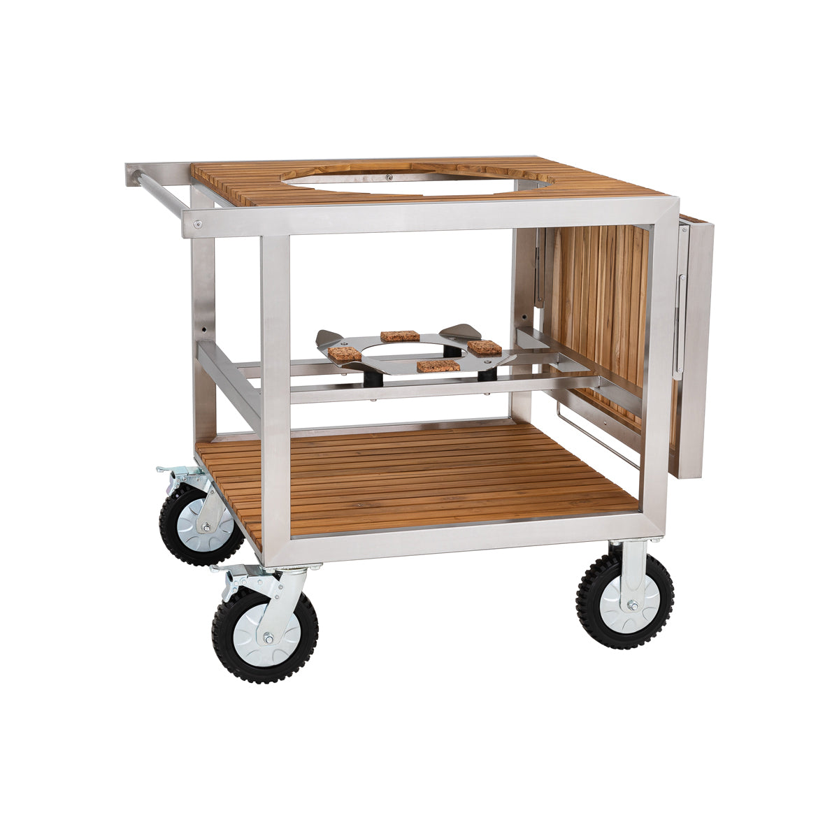Monolith Buggy aus Edelstahl & Teak, LeChef