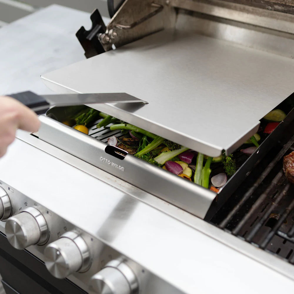 Otto Wilde Grillkorb mit Deckel, 16"