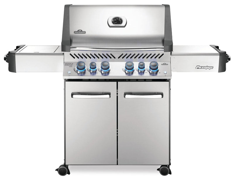 Frontansicht Napoleon Prestige 500 Gasgrill, Edelstahl