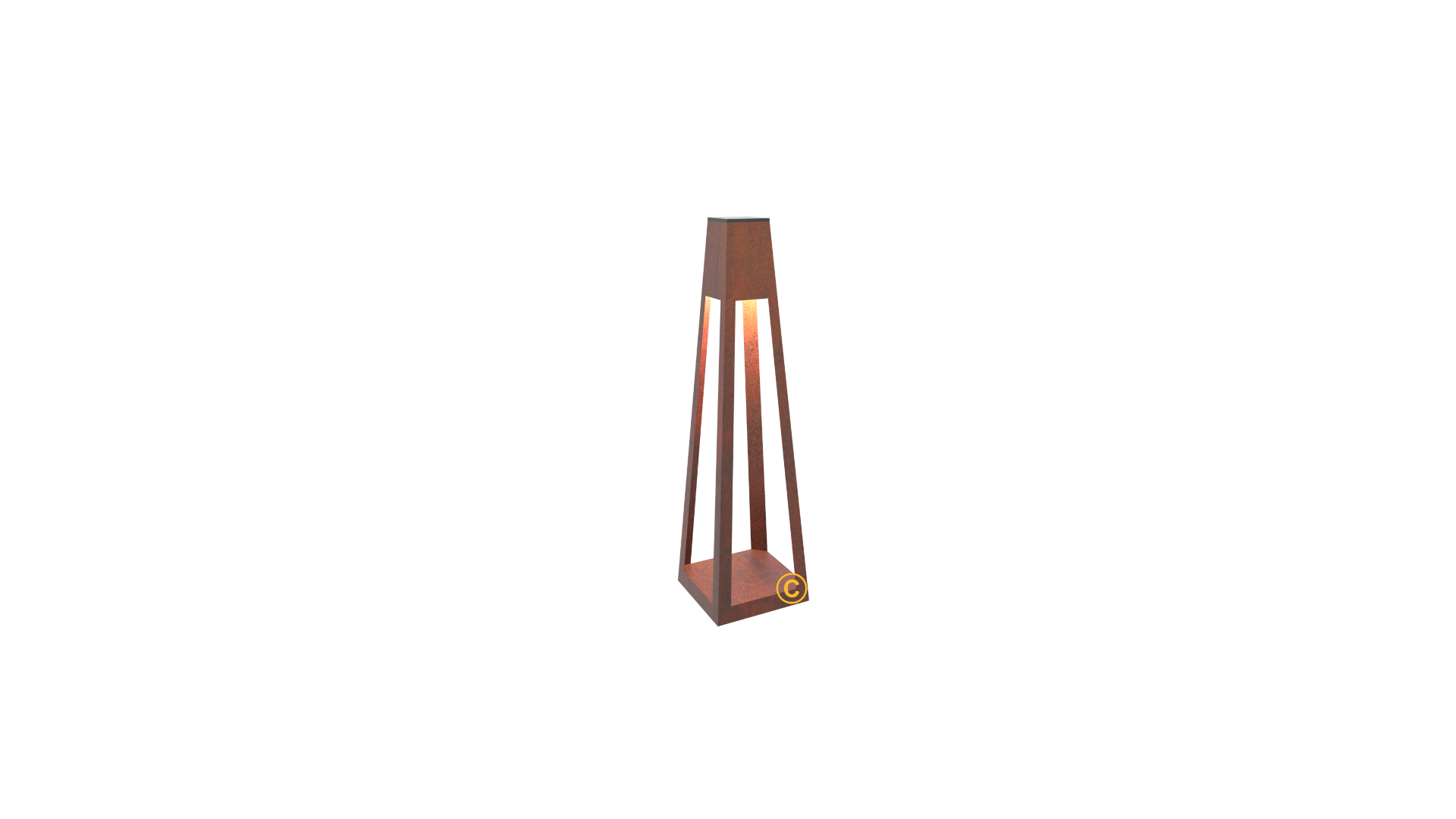 Quan Garden QUAN LARGE BOLLARD II CORTEN