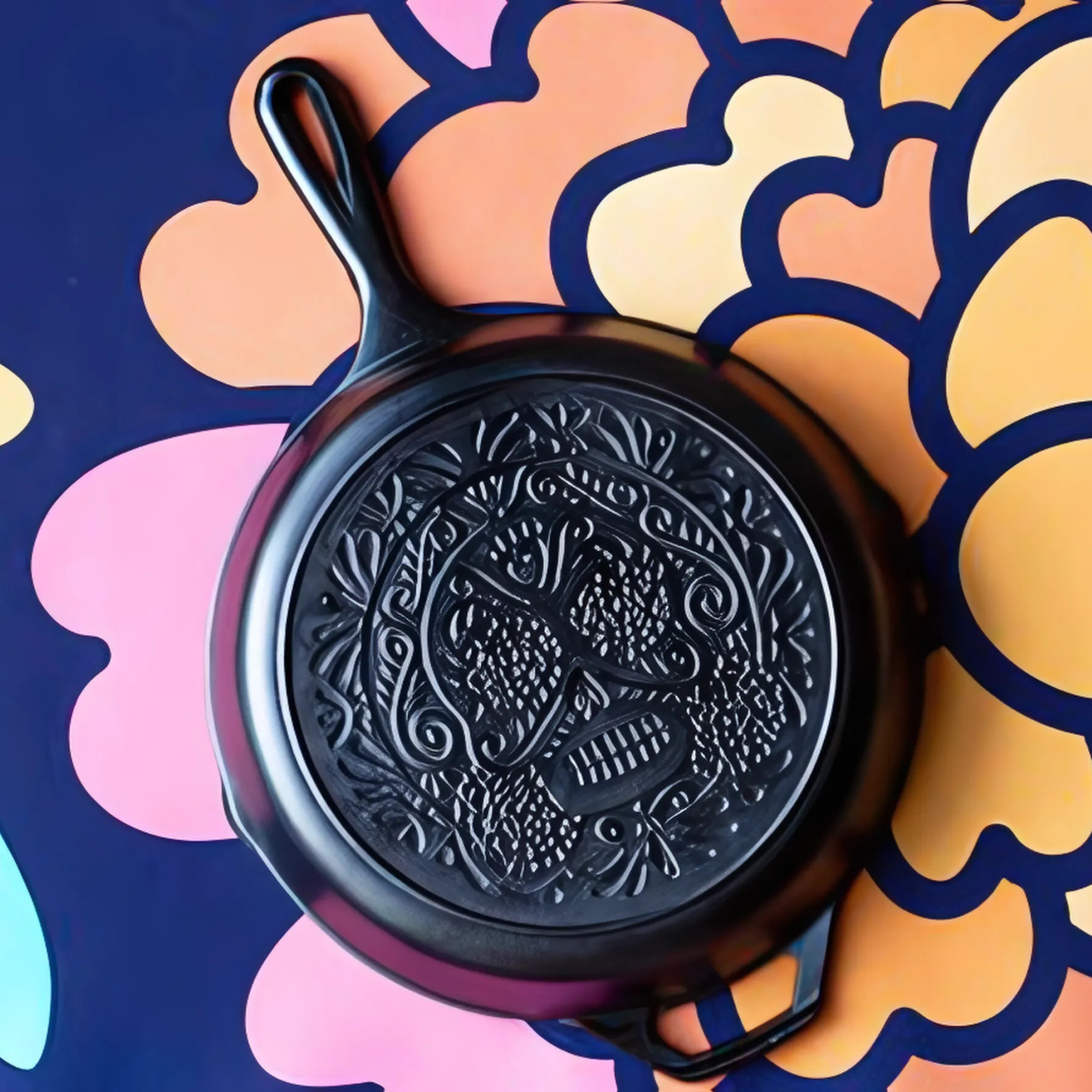 Lodge Gusspfanne, 26cm Sugar Skull Design