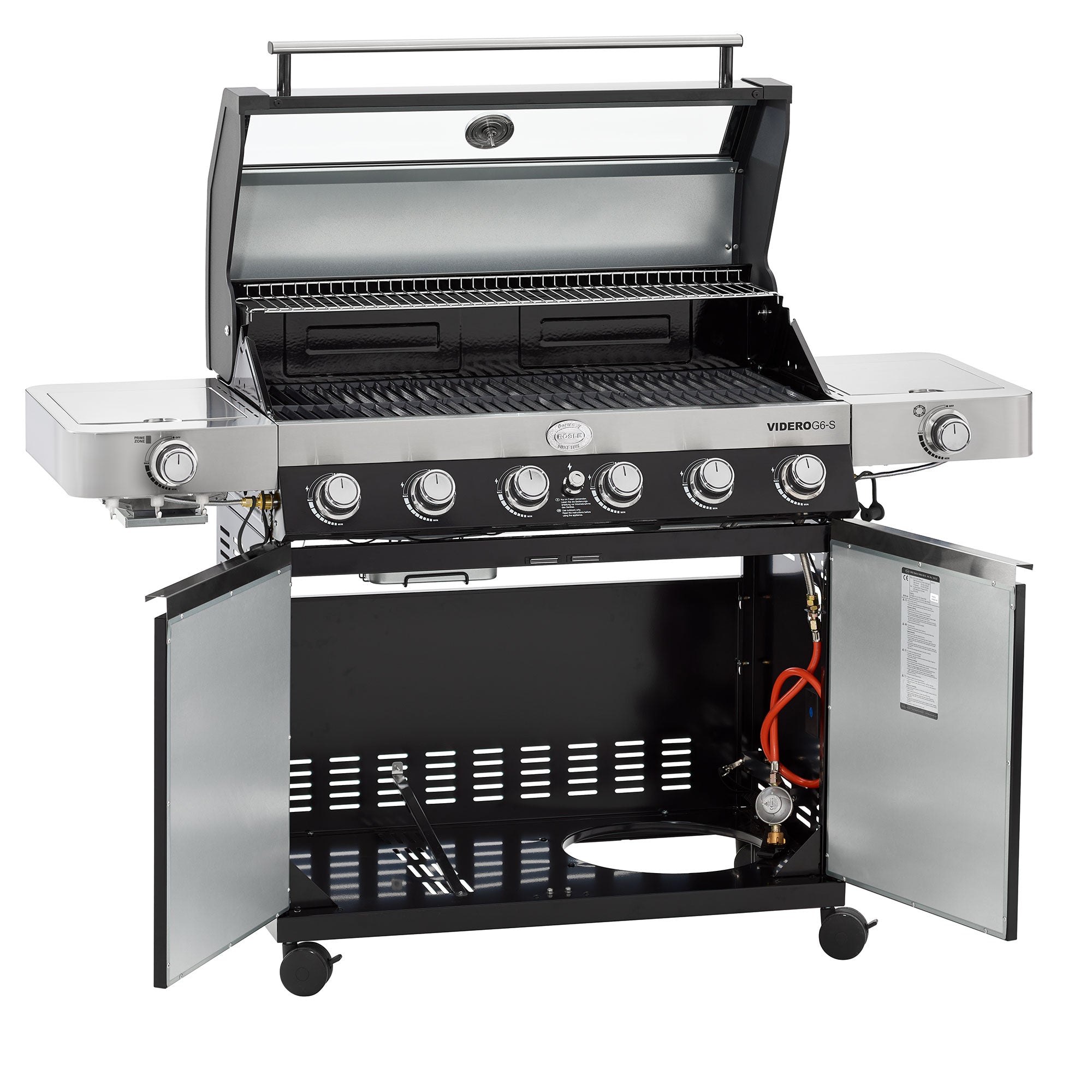 Rösle Gasgrill BBQ-Station VIDERO G6-S Vario+ schwarz 50 mbar