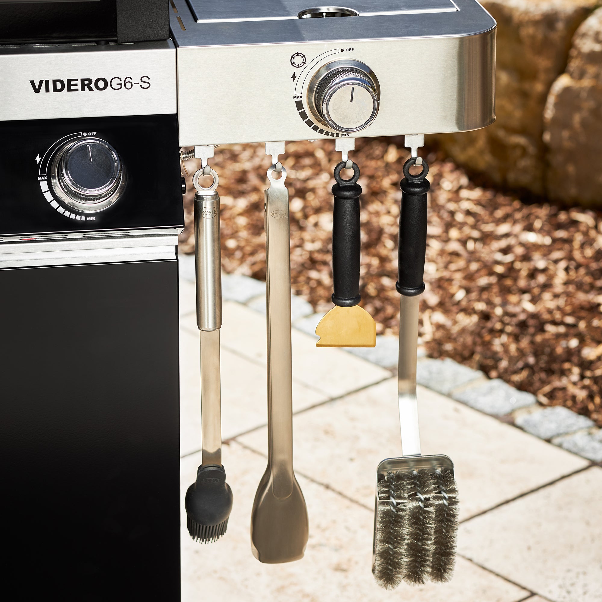 Rösle Gasgrill BBQ-Station VIDERO G6-S Vario+ schwarz 50 mbar