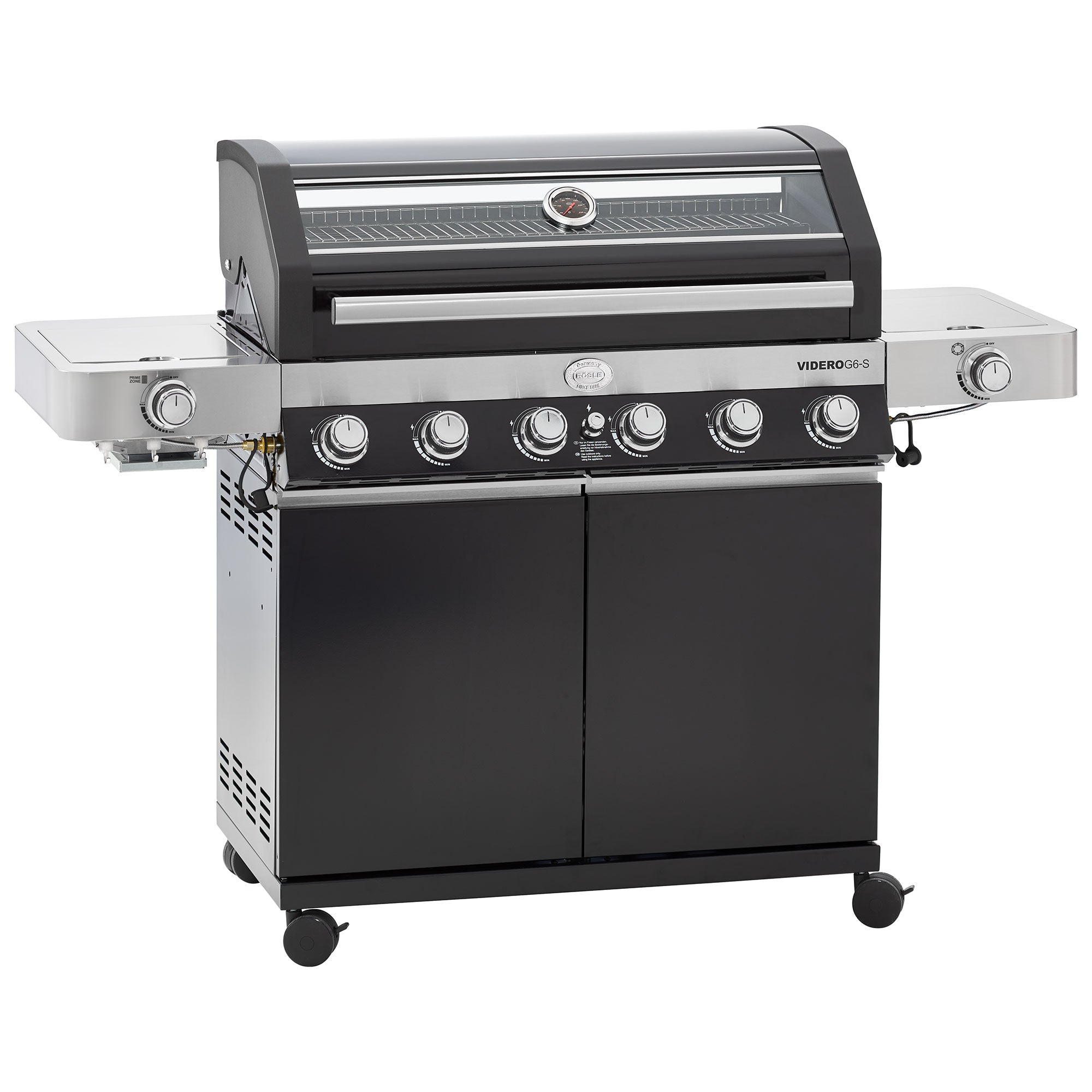 Rösle Gasgrill BBQ-Station VIDERO G6-S Vario+ schwarz 50 mbar