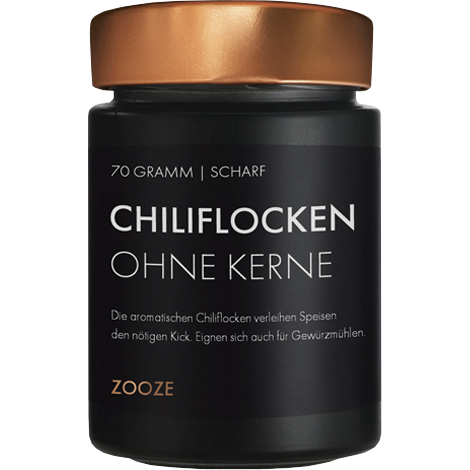 Zooze Chiliflocken ohne Kerne, 70g