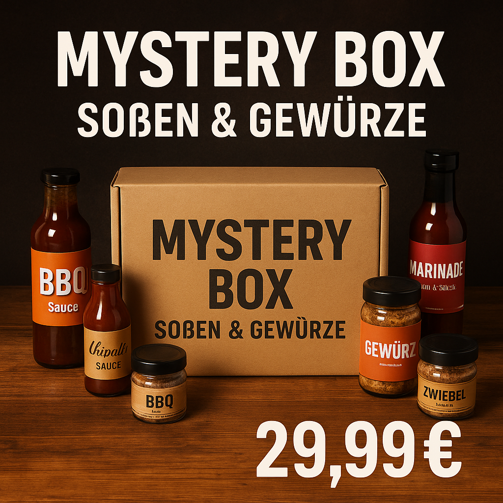 Mystery Box – Soßen & Gewürze im Wert von 60€ (MHD-Ware)