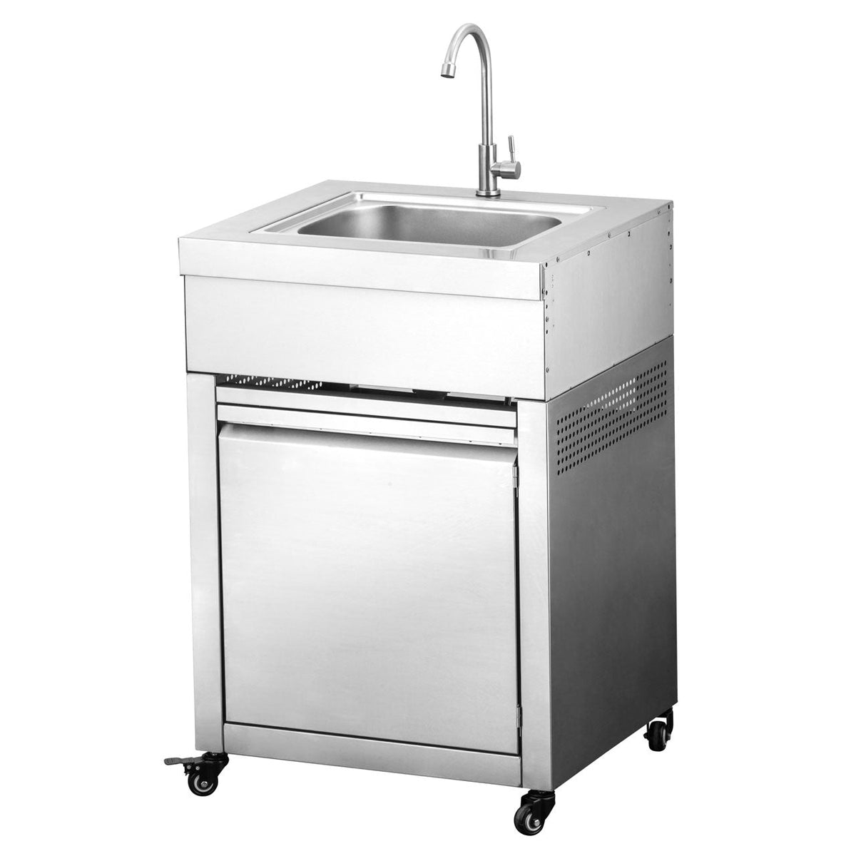 Grandhall Elite G4 Spülschrank mit Spüle und Wasserhahn, Edelstahl - Ansicht 1