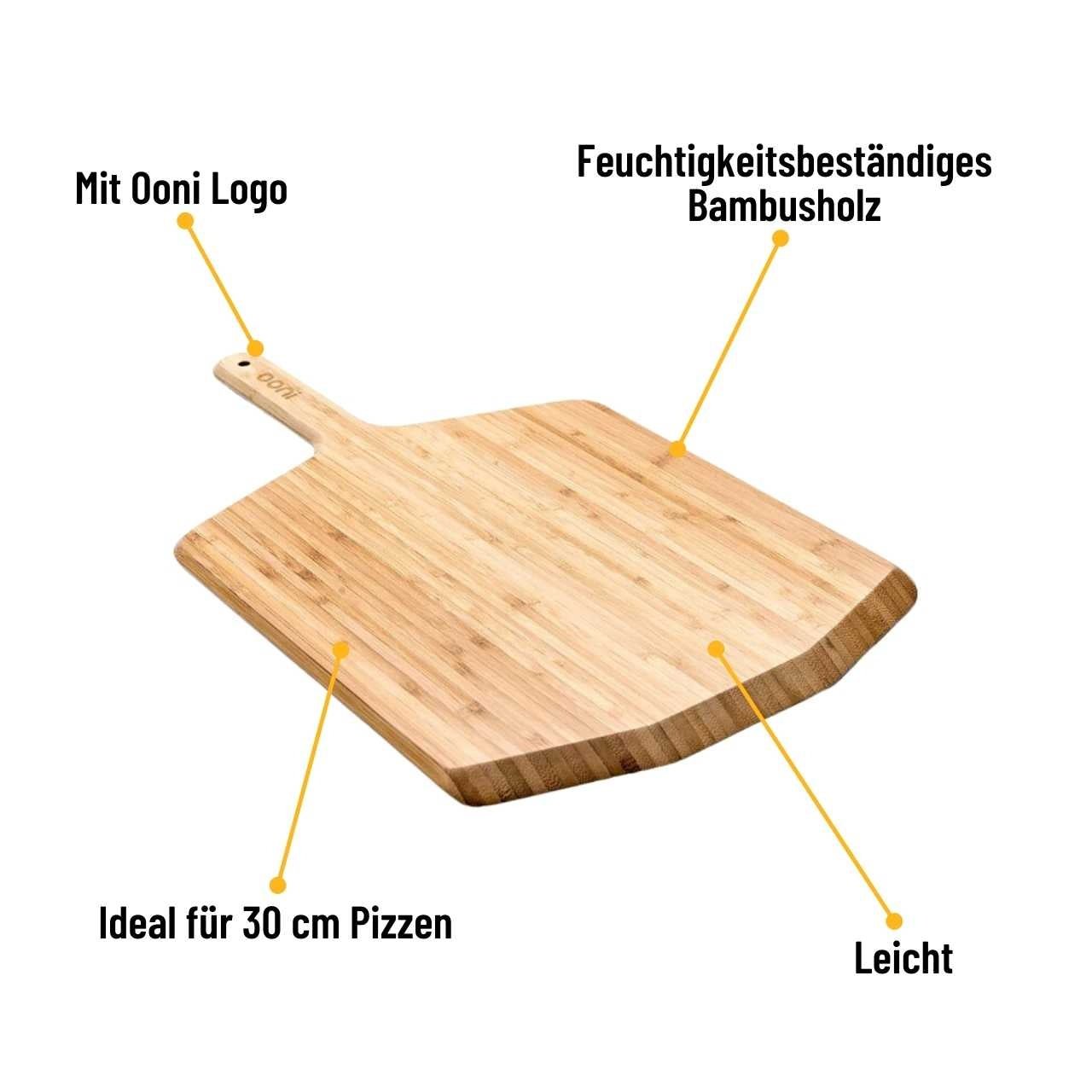 Ooni Pizzaschieber / Servierbrett, Bambus 16“