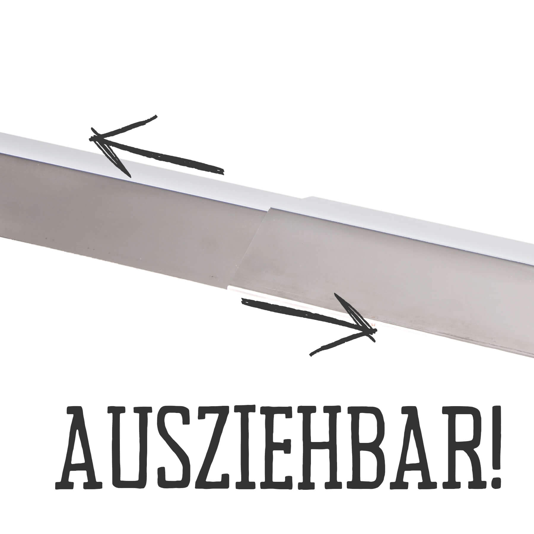 ALL’GRILL Universal Flammschutzblech, ausziehbar 13,5cm