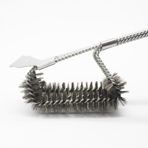 Seitenansicht Babossa Grillbürste, Edelstahl