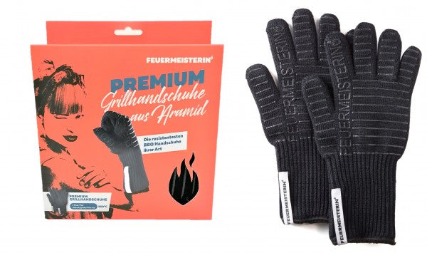 Feuermeister Grillhandschuh, Aramid Schwarz Damen