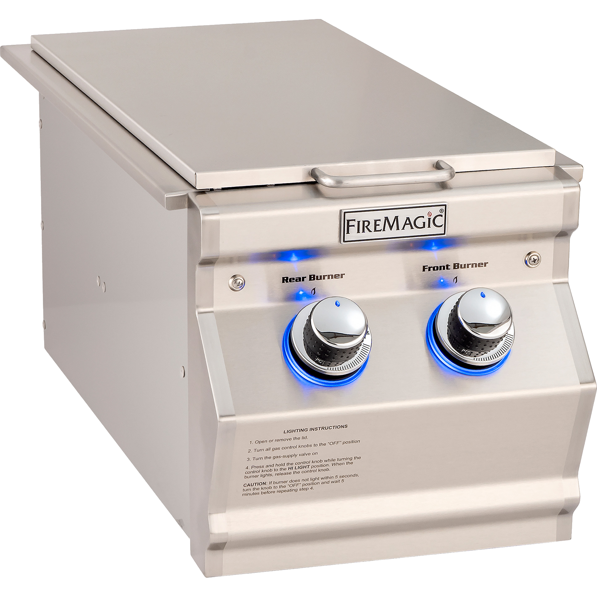 FireMagic Aurora Doppelter Seitenbrenner Built-In