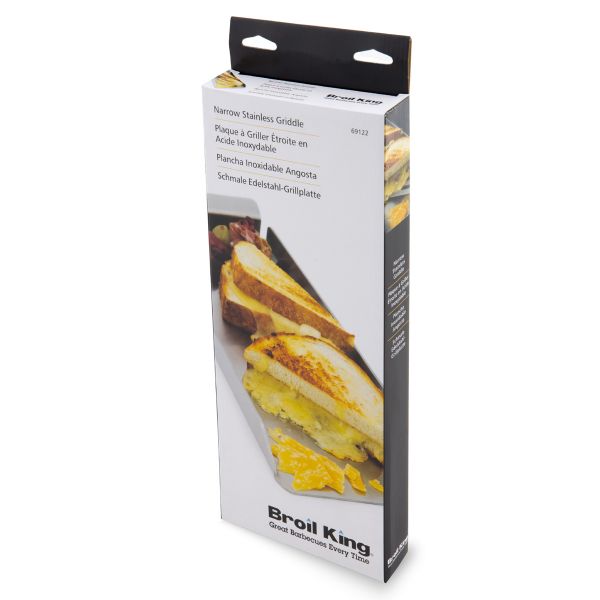 Verpackung Broil King Grillplatte, Edelstahl Schmal