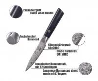 Zayiko Damast Officemesser, "Black Edition"-Serie