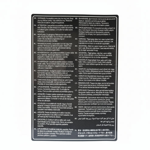 Broil King  LABEL MULTIPLE LANGUAGE EUROPE